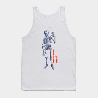 Memento Mori Vintage Stoic Skeleton Illustration Graphic Tank Top